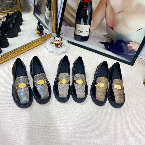 

interlocking horsebit ankle boots women fashion letter embroidered loafers shoe luxury brand ladies genuine leather single shoes winter boot, Black