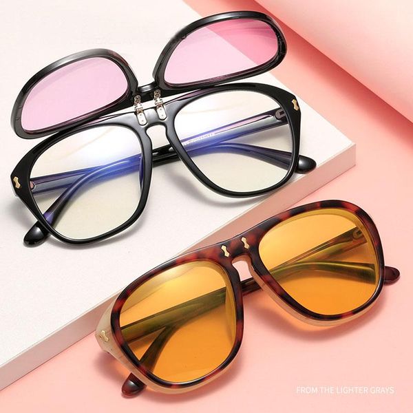 

sunglasses personality flip punk big frame luxury cool oversized black woman fashion metal sun glasses for men, White;black