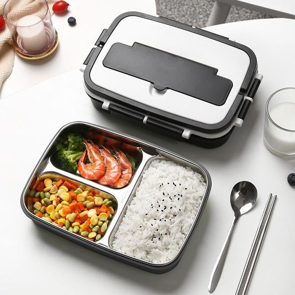 

dinnerware sets stainless steel lunch box student portable square japanese bento insulated plastic