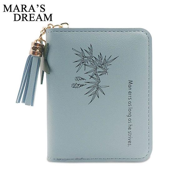 

wallets mara's dream 2021 women pu leather long wallet fashion girls zipper change clasp purse money coin card holders carteras, Red;black