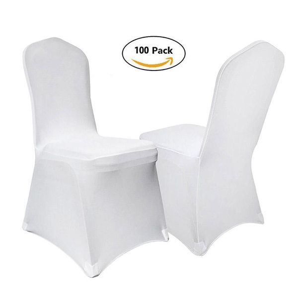 

chair covers 100 pcs white spandex party wedding for weddings universal stretch polyeste lycra cover