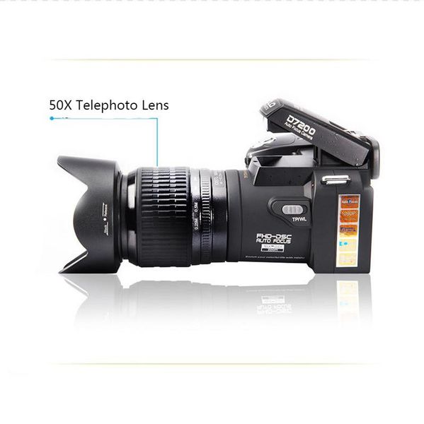 

digital cameras 2021 polo d7200+ 50x optical zoom camera hd 33million pixel auto focus professional slr video three lens