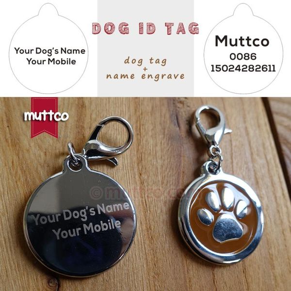 

dog apparel laser lettering 30mm print tags id for pets, name zinc alloy tag