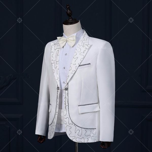 

male wedding groom prom coats long jacket white tuexdo trench dancer singer performance show christmas magic outdoors slim wear, Black;red