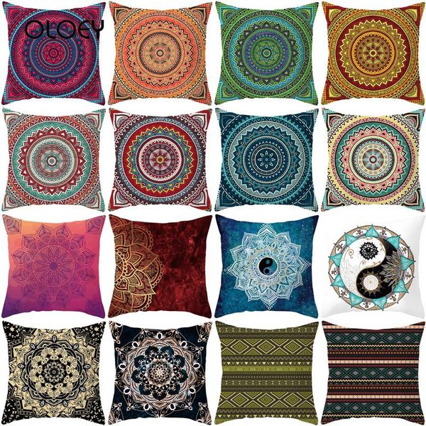 

geometric cushion cover cotton soft peach leather bohemian mandala home decoration ethnic style cushion cover home decoration .