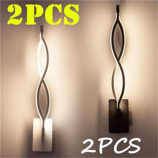 

2 pcs modern aluminum led wall lamp acrylic wall sconces mirror lamp for bathroom bedroom indoor lighting bedside light