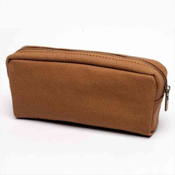 

pure cotton canvas simple cosmetic bag large capacity men and women small fresh pencil case stationery box middle school students