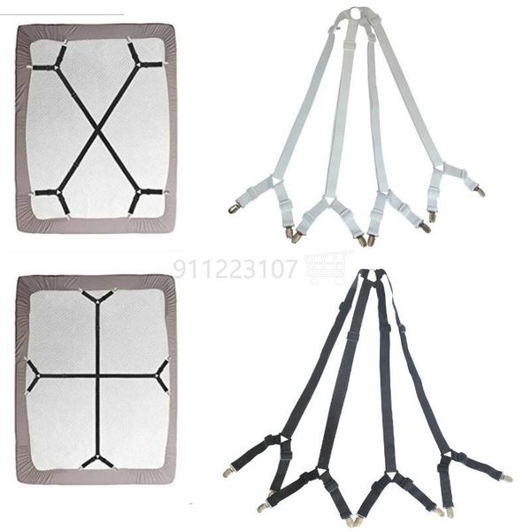 

clothing & wardrobe storage adjustable bed suspenders sheet fastener straps clippers clips holder kit gripper fitted 1 set