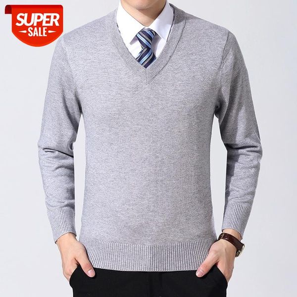 

2020 new sweater vest mens smart casual solid color sweater vest v neck wool pullover sleeveless classic men's clothing #mh4u, White;black