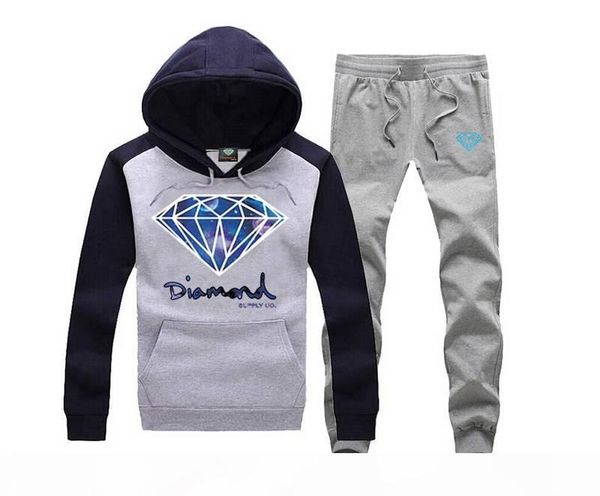 

g78809 s-5xl brand men's black hoodies male streetwear hip hop full sleeves hoodies diamond supply tracksuits, Gray