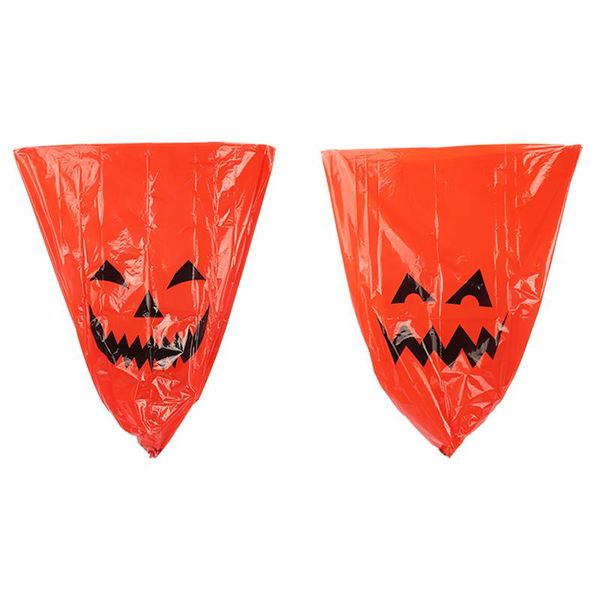 

storage bags 12pcs large capacity pumpkin halloween trash pouch plastic courtyard leaf garbage
