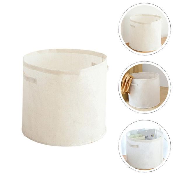 

storage baskets 2pcs household laundry basket dirt clothes moisture-proof (white)