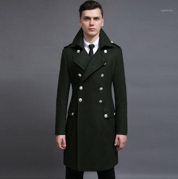 

casual woolen coat men double breasted trench coats overcoat mens cashmere coat retro casaco masculino inverno erkek england1, Tan;black