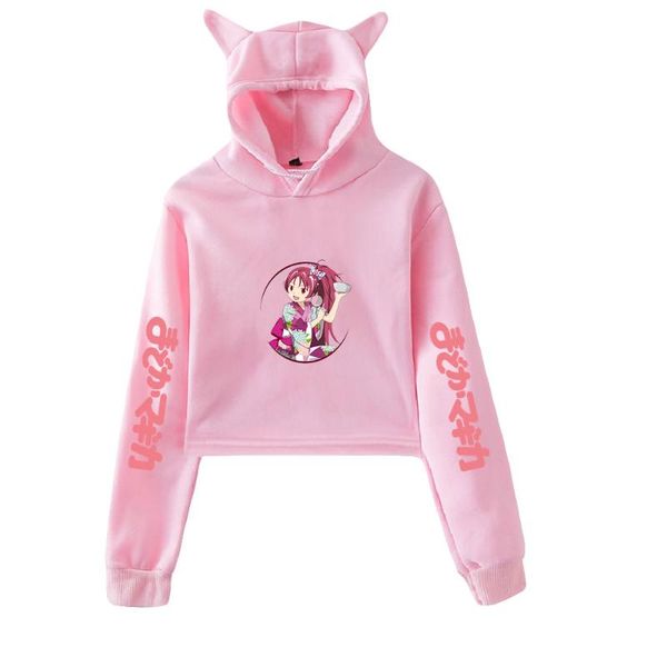 

women's hoodies & sweatshirts puella magi madoka magica pullover cat cropped hoodie crop harajuku streetwea japanese cartoon kawaii clo, Black