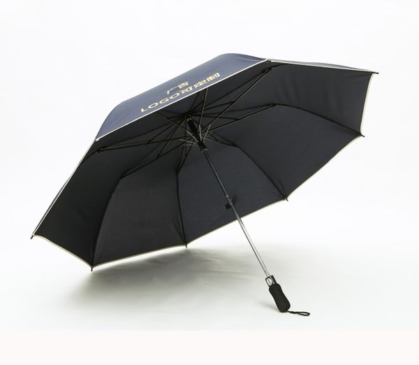 

umbrella 27 inch two fold golf folding umbrella sunny rain business gift advertising overprint