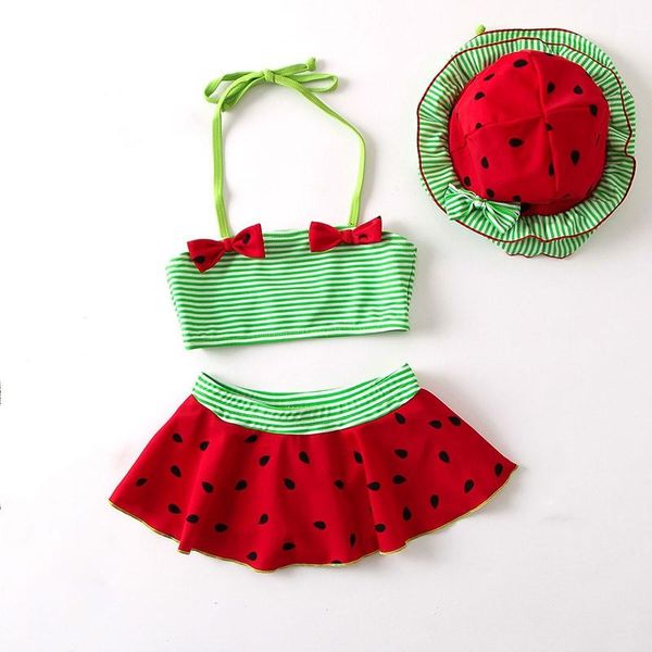 

one-piece suits summer cute female treasure watermelon swimsuit split two-piece swimming beach holiday spring