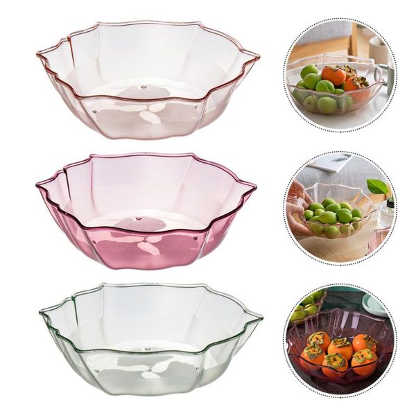 

dishes & plates 3 pcs fruit plate dried storage tray (random color)