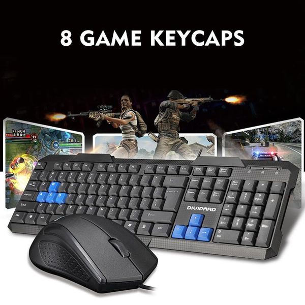 

wired keyboard and mouse kit combo 330 universal gaming mechanical feeling gamer 104 keys silent keyboard for deskpc gamer