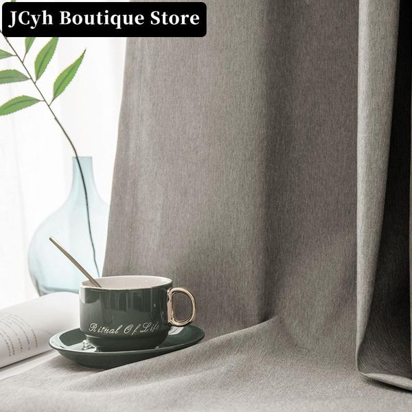 

curtain & drapes jcyh 100% modern blackout curtains for living room bedroom solid color water proof window treatment cortinas