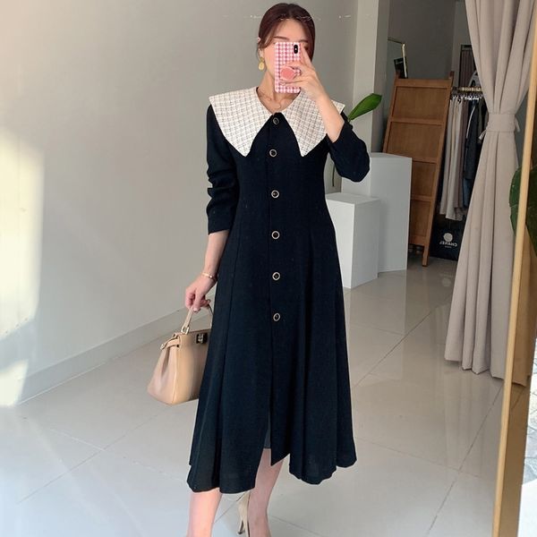 

2021 spring autumn fashion female button long sleeve office lady solid shirt women casual slim new g3b7, Black;gray