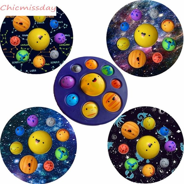 

2021 simple dimple sensory fidget toys simulation planet antistress squeeze relief stress anxiety toy for kids chidren gift dhl