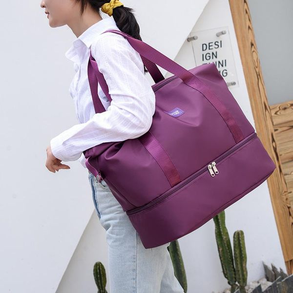 

duffel bags independent shoe compartment dry and wet separation travel bag large capacity short distance gym multifunctional handbag