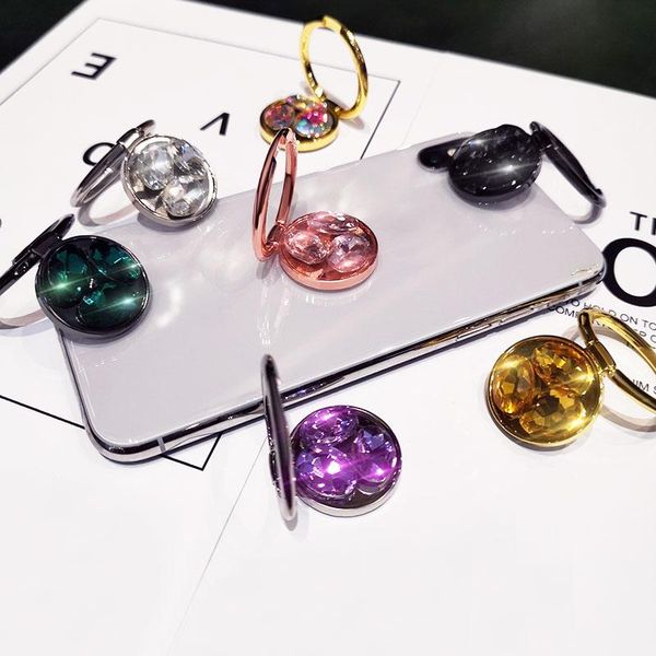 

cell phone mounts & holders mobile ring buckle rhinestone bracket hand pull sticker portable universal rotating finger
