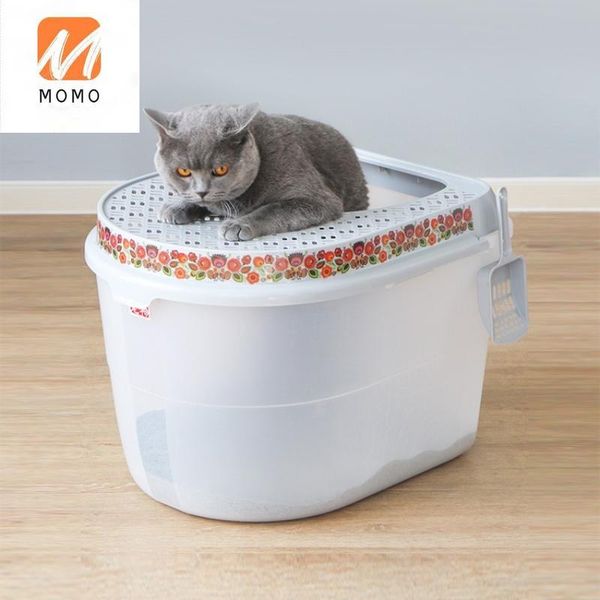 

other cat supplies in fully enclosed litter box deodorant large splash-proof toilet poop basin
