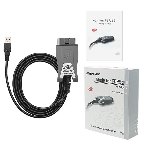 VGATE Vlinker FS Adaptörü Fo RD / MA ZDA OBD2 Araba Teşhis Hattı için Uyumlu 24 V Araba