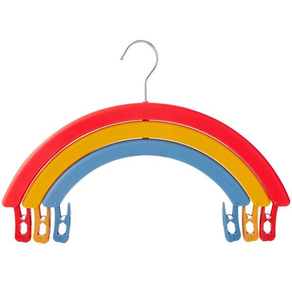 

hangers & racks rotary clothes hangers, rainbow laundry hanger with foldable clips for drying cloth diapers, socks, pants