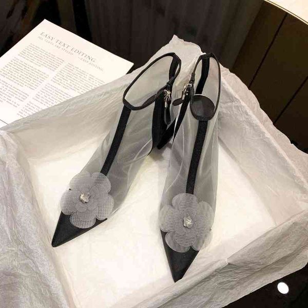 

women's sandals mh cool boots mh breathable thick heeled shoes camellia pointed zipper women's boots, Black