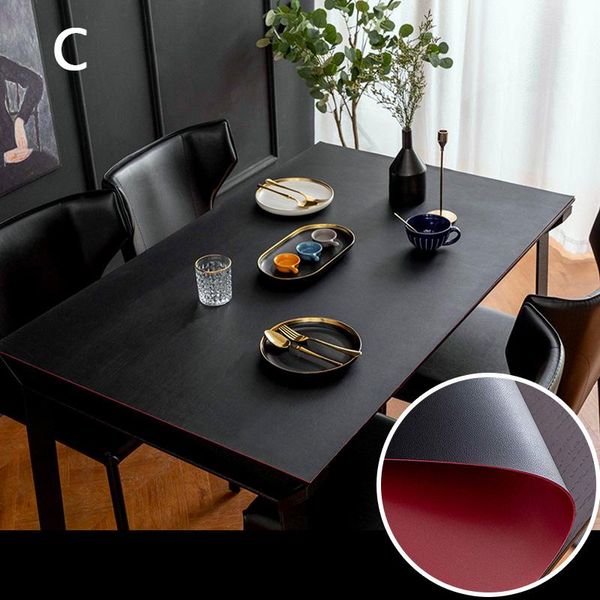 

table cloth leather tablecloth waterproof oil-proof nordic coffee mat solid color placemat party decoration cover