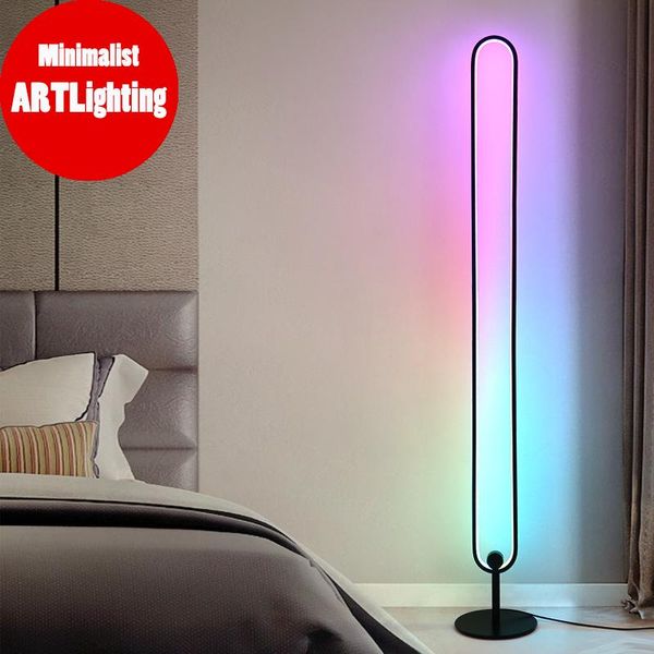 

floor lamps nordic modern led corner lamp rgb multicolor modes dimmable 20w minimalist light standing