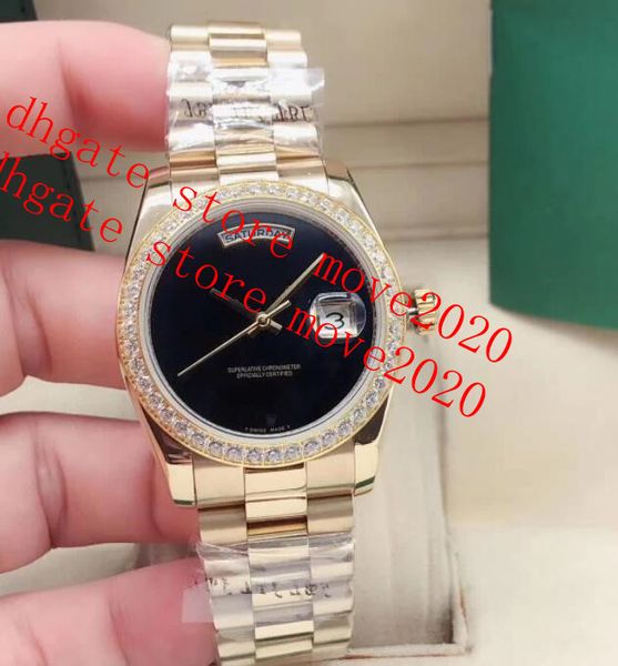 

move2020 ladies automatic mechanical watch, 36mm/41mm small circle drill, log type, 2813 movement, 316 fine steel, m27, Slivery;brown