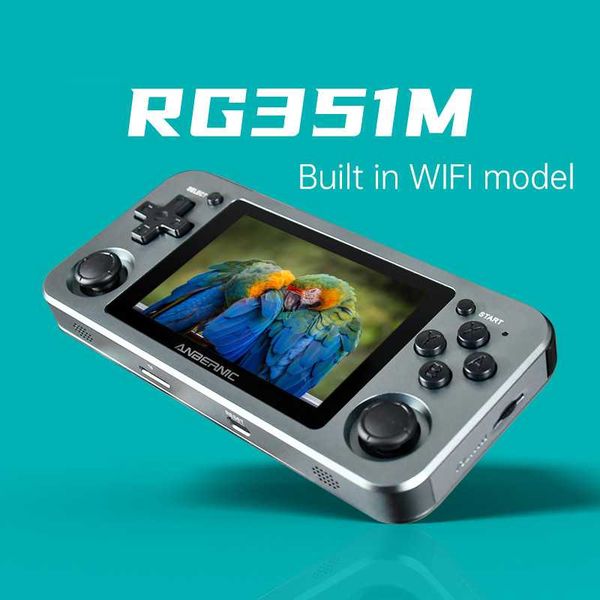 

rg351m retro game handheld aluminum alloy shell portable video game player linux system open source wifi ps1 rk3326 rg351emulato