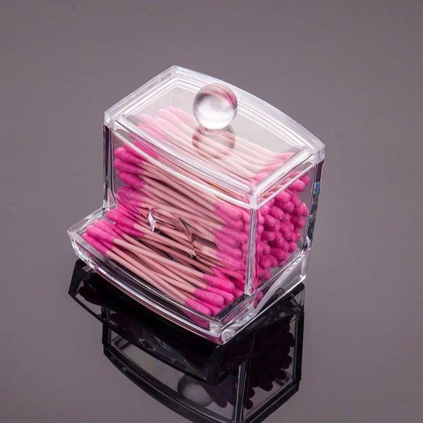 

storage boxes & bins creative clear acrylic holder box transparent cotton swabs stick cosmetic makeup organizer case high quality