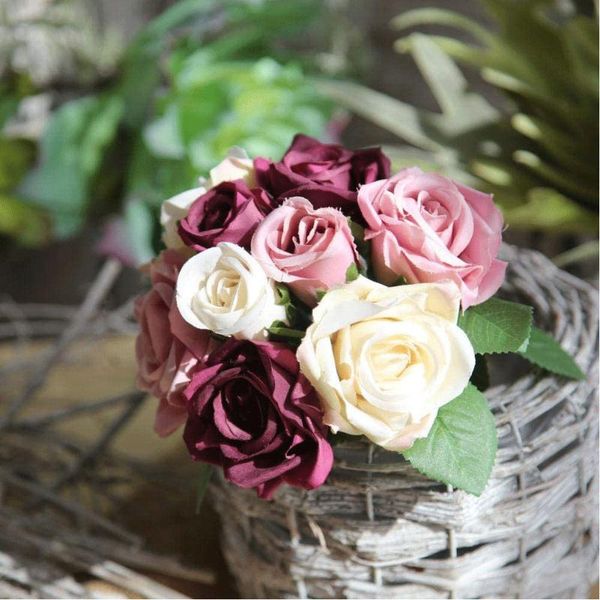 

artificial rose flower heads for party wedding decoration mini silk home decor decorative diy accessories fake flowers craft