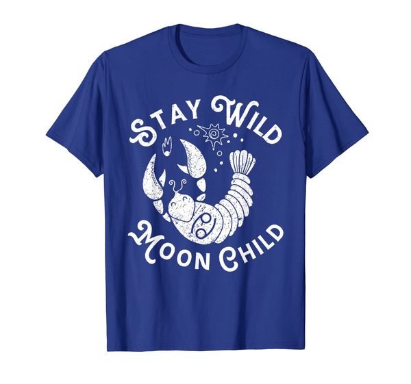 

cute zodiac cancer crab stay wild moon child shirt, White;black