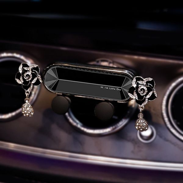 

universal fashion diamond flowers gravity bracket air vent clip mount mobile phone holder gps stand in car