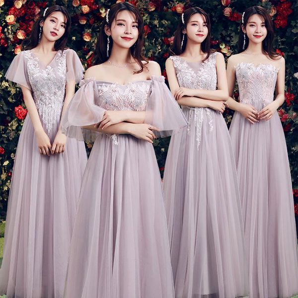 

ethnic clothing temperament bridesmaid dress exquisite appliques evening elegant a-line formal party fairy prom gowns vestidos, Red