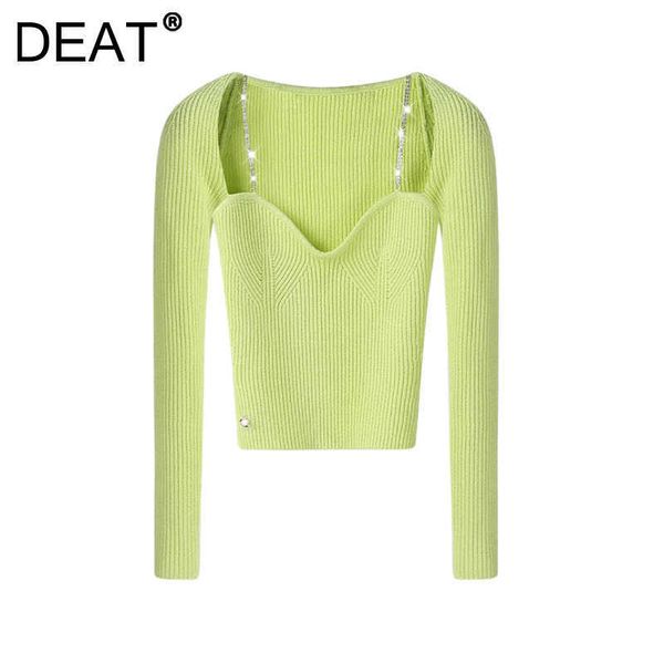 

deat women chain shoulder strap pullover sweater long sleeve fashion temperament spring autumn 11d1538 210709, White;black
