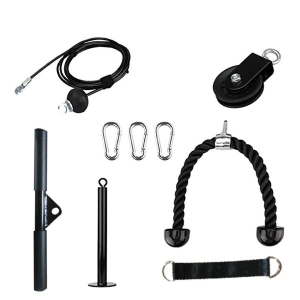 

professional hand tool sets 9pc fitness diy gym pulley cable machine attachment system indoor outdoor lifting forearm arm strength equipment
