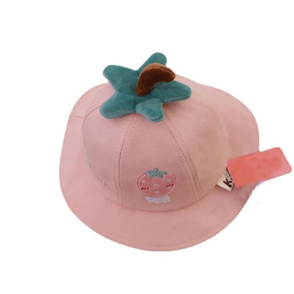 

caps & hats baby girl cap for born boy hat fashion kids fruit cartoon embroidery bucket children summer outdoor sun, Yellow