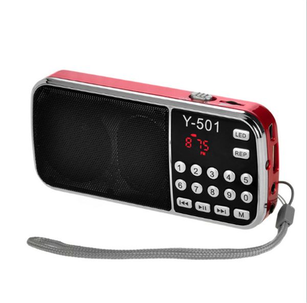 

radio y-501 digital portable audio lcd fm speaker usb mp3 music player 2021