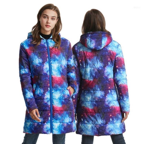 

women's down & parkas plus size korean long jacket women winter with hooded coat oversize doudoune lady duck parka1, Black