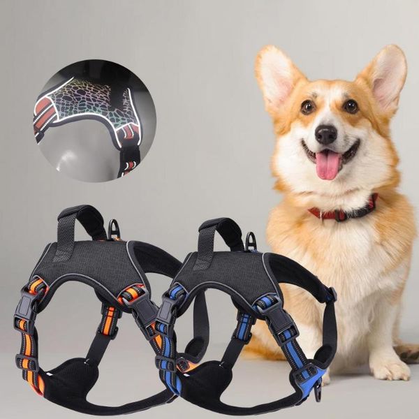

dog collars & leashes pet harness soft safety wearable outdoor vest