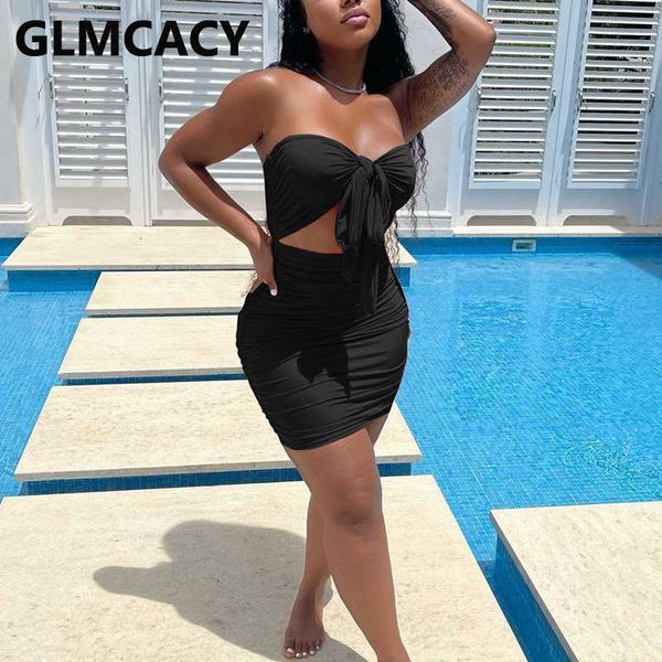 

summer tie front bodycon party mini dress 210702, Black;gray