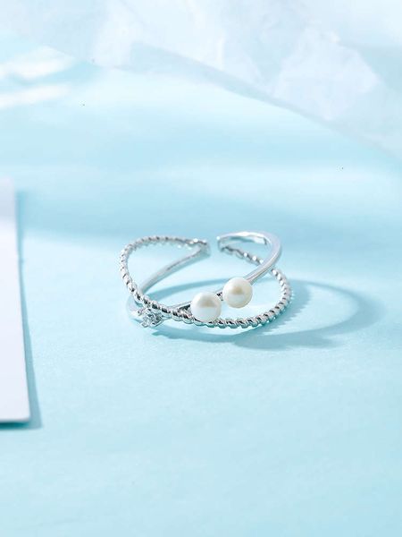 

vippearl personality fashion index finger female sterling sier ring simple cold wind, Silver