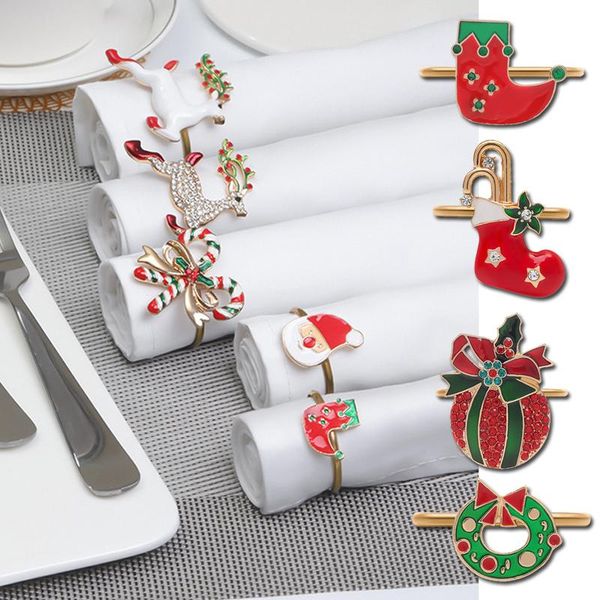 

napkin rings christmas ring buckle snowman sock shaped for party wedding anniversary 2022 year table decoration 2021