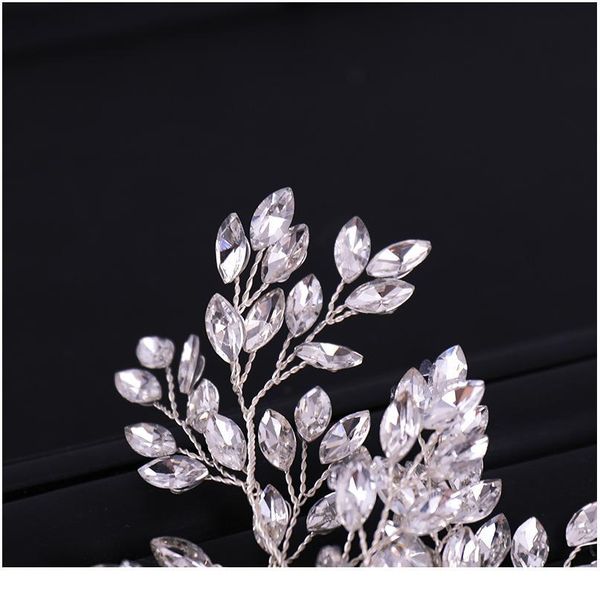 

trendy silver color crystal rhinestone hair comb accessories wedding tiara bridal headpiece hair ornaments bride hair qyllhs